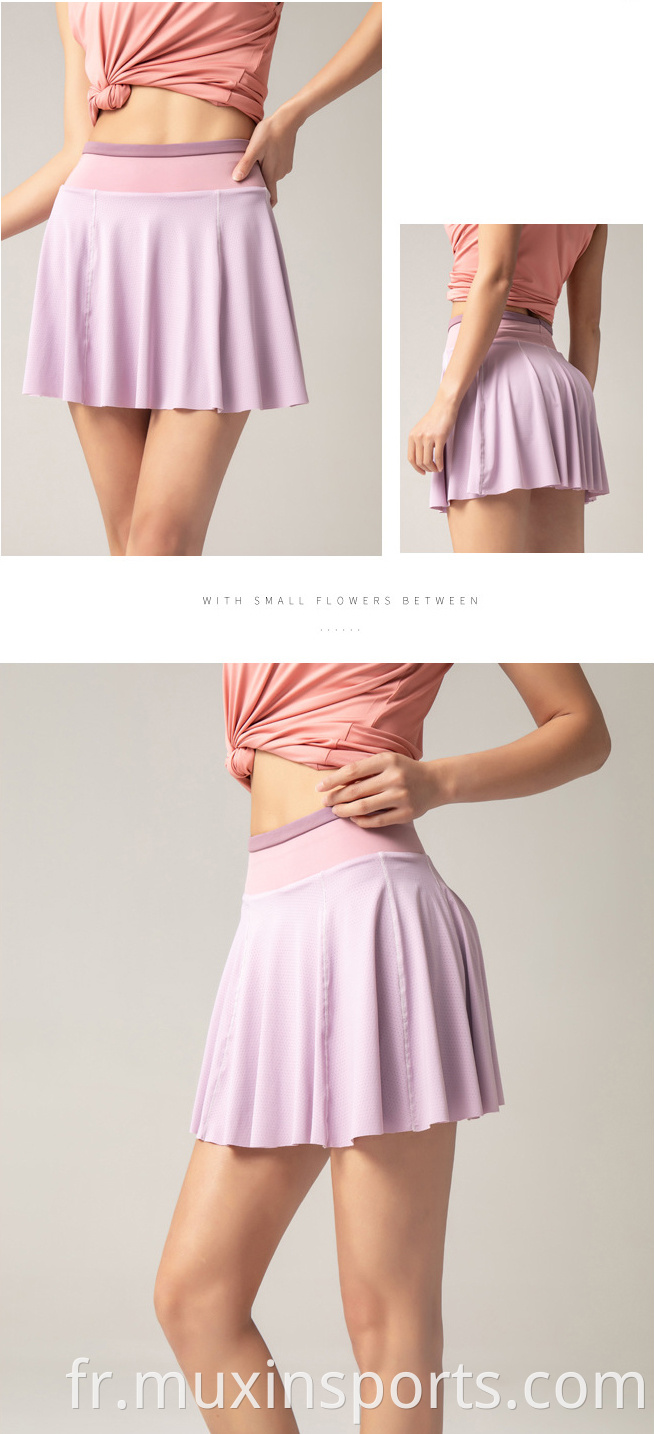 High Waist Golf Skirt Light Pink